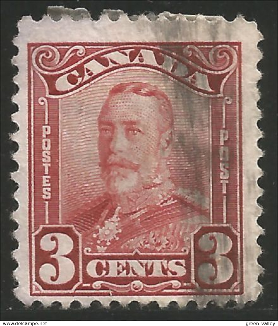 970 Canada 1928 3c Red King George V Scroll (86) - Otros & Sin Clasificación