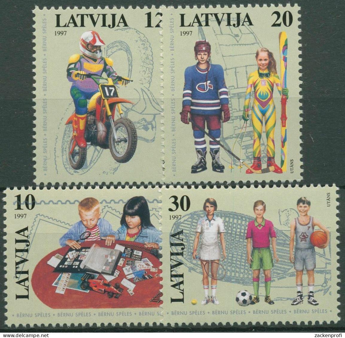 Lettland 1997 Jugend Sport Spiele 459/62 Postfrisch - Lettonie