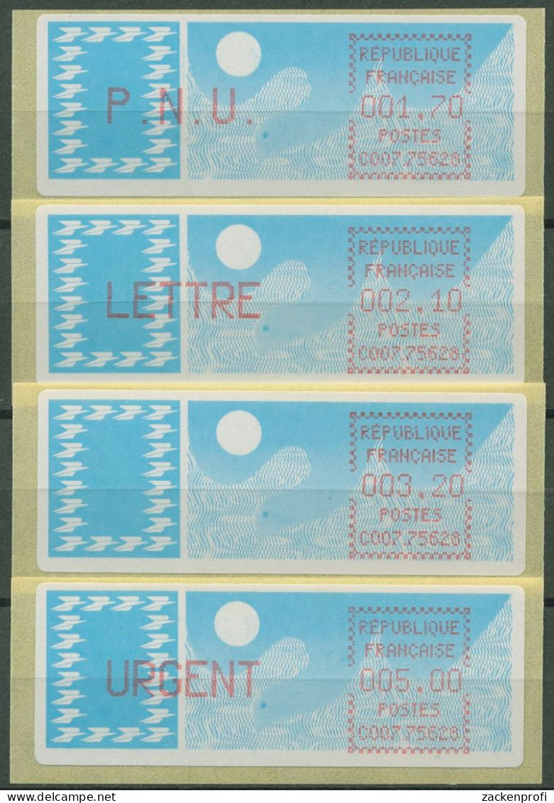 Frankreich ATM 1985 Taube Satz 1,70/2,10/3,20/5,00 ATM 6.11 Zb ZS 1 Postfrisch - 1985 « Carrier » Papier