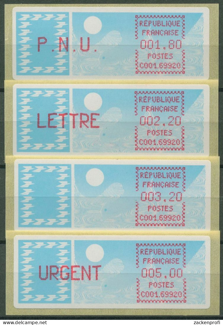 Frankreich ATM 1985 Taube Satz 1,80/2,20/3,20/5,00 ATM 6.6 Zd ZS 2 Postfrisch - 1985 « Carrier » Paper