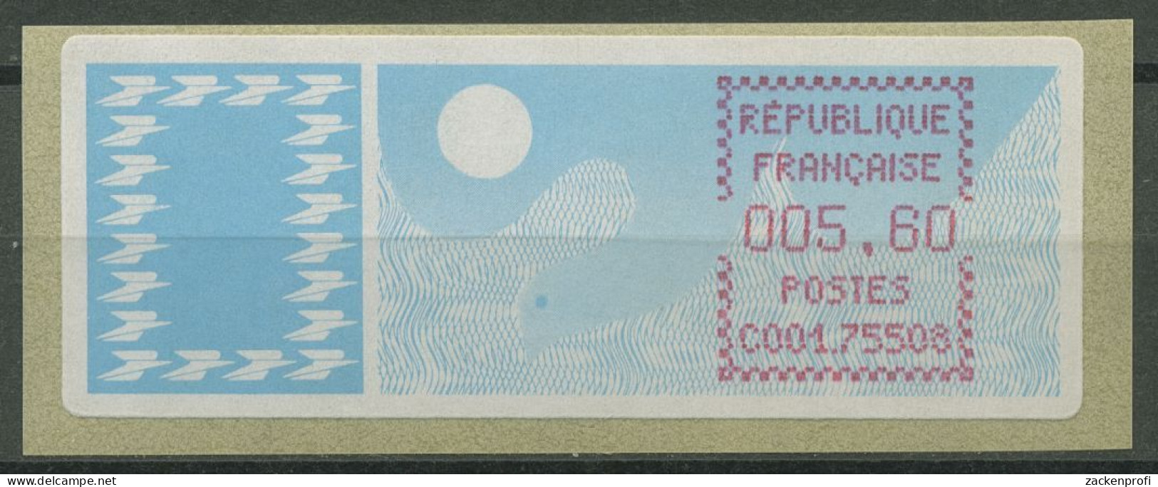 Frankreich ATM 1985 Taube Einzelwert ATM 6.9 Zd Postfrisch - 1985 Papier « Carrier »