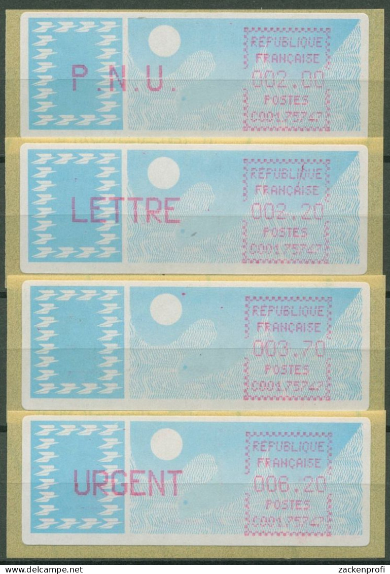 Frankreich ATM 1985 Taube Satz 2,00/2,20/3,70/6,20 ATM 6.15 Zd ZS 5 Postfrisch - 1985 Papier « Carrier »