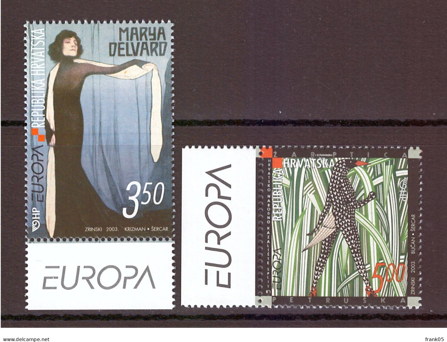 Kroatien / Croatia / Croatie 2003 Satz/set EUROPA ** - 2003