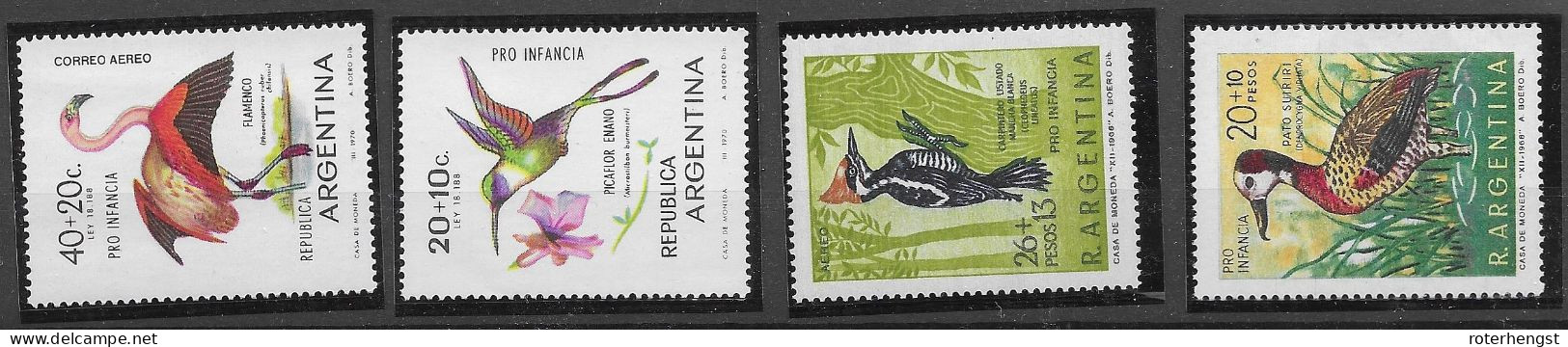 Argentina Mnh ** Birds Set 1969-70 8 Euros - Nuovi