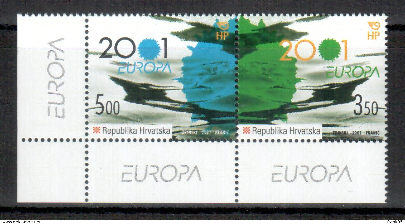 Kroatien / Croatia / Croatie 2001 Paar/pair EUROPA ** - 2001