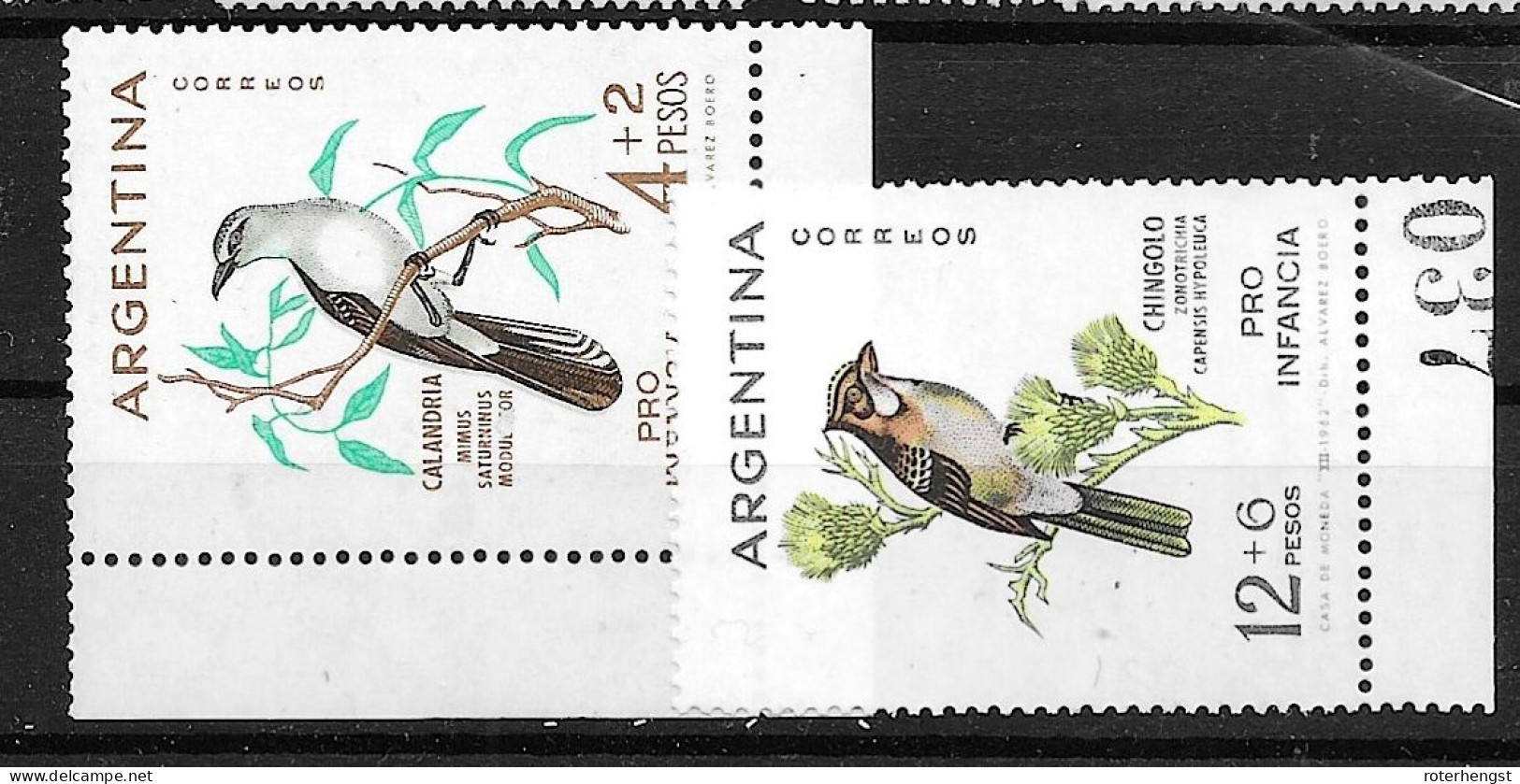 Argentina Mnh ** Birds Set 1962 - Ungebraucht