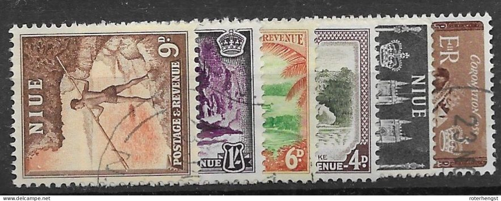 Niue 1950 VFU 12 Euros Not Complete But With Best Values (2 Scans) - Niue