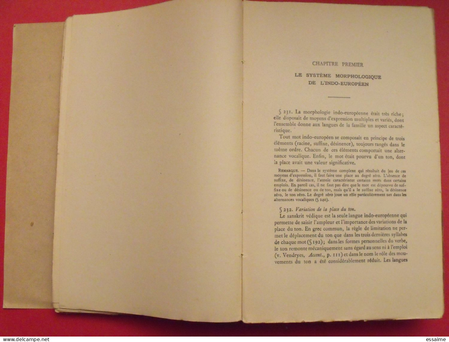 Traité De Grammaire Comparée Des Langues Classiques. Meillet, Vendryes. Honoré Champion 1927 - 18+ Years Old