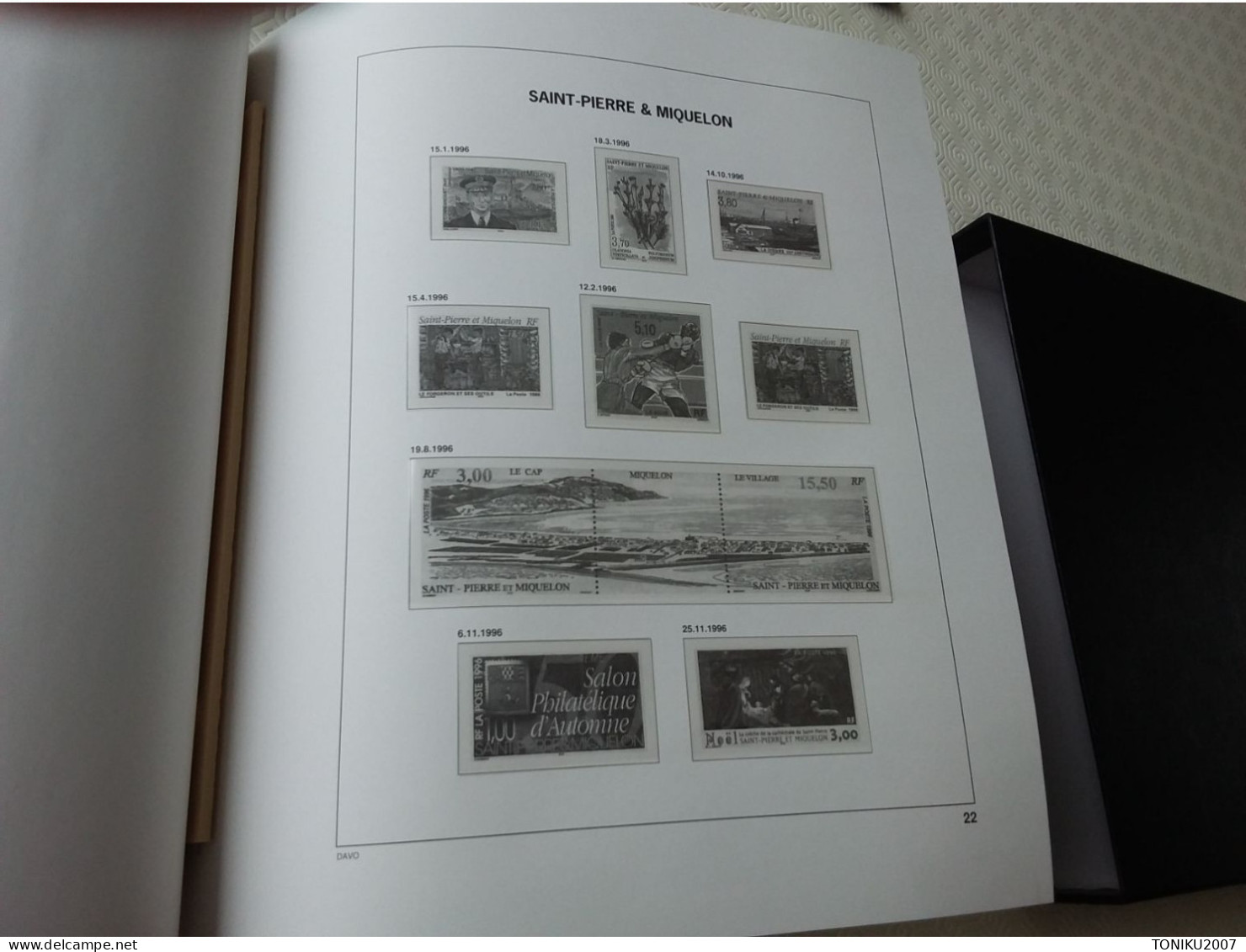 SAINT PIERRE ET MIQUELON  ALBUM DAVO OCCASION PARFAIT ETAT TOM I PAGE 1-1986- A PAGE28-1999+A1-A3 POSTE AERIENNE+B1-B5 B - Neufs