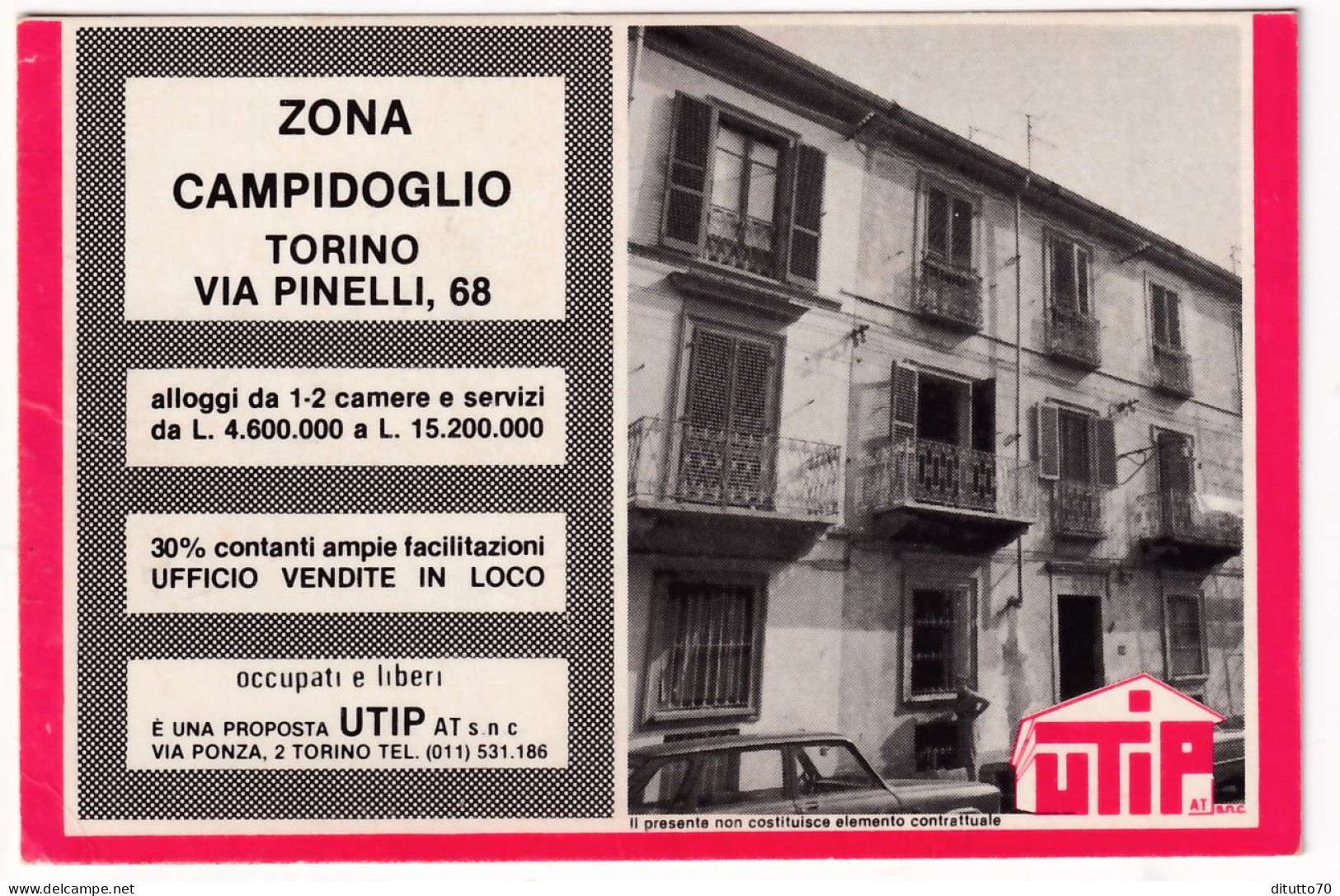 Calendarietto - Utip - Torno - Anno 1981 - Petit Format : 1981-90