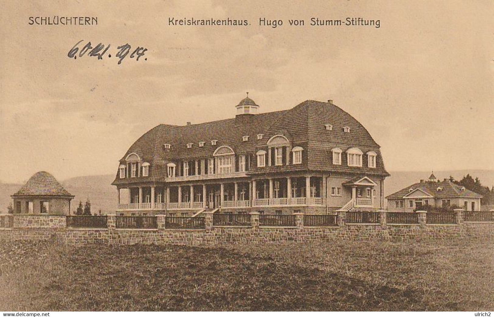 AK Schlüchtern - Kreiskrankenhaus - Hugo Von Stumm-Stiftung - Feldpost Bahnpost Gmndn-Schlüchtern - 1914  (67448) - Schlüchtern