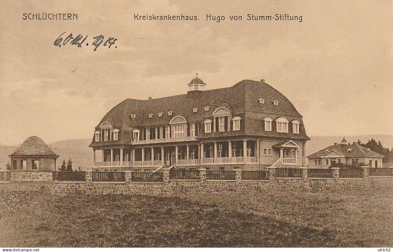 AK Schlüchtern - Kreiskrankenhaus - Hugo Von Stumm-Stiftung - Feldpost Bahnpost Gmndn-Schlüchtern - 1914  (67448) - Schluechtern