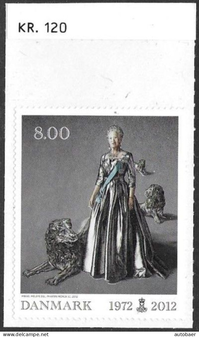 Denmark Danmark Dänemark 2012 Queen Margrethe Mi.No. 1692 MNH ** Neuf Postfrisch Self Adhesif - Ungebraucht