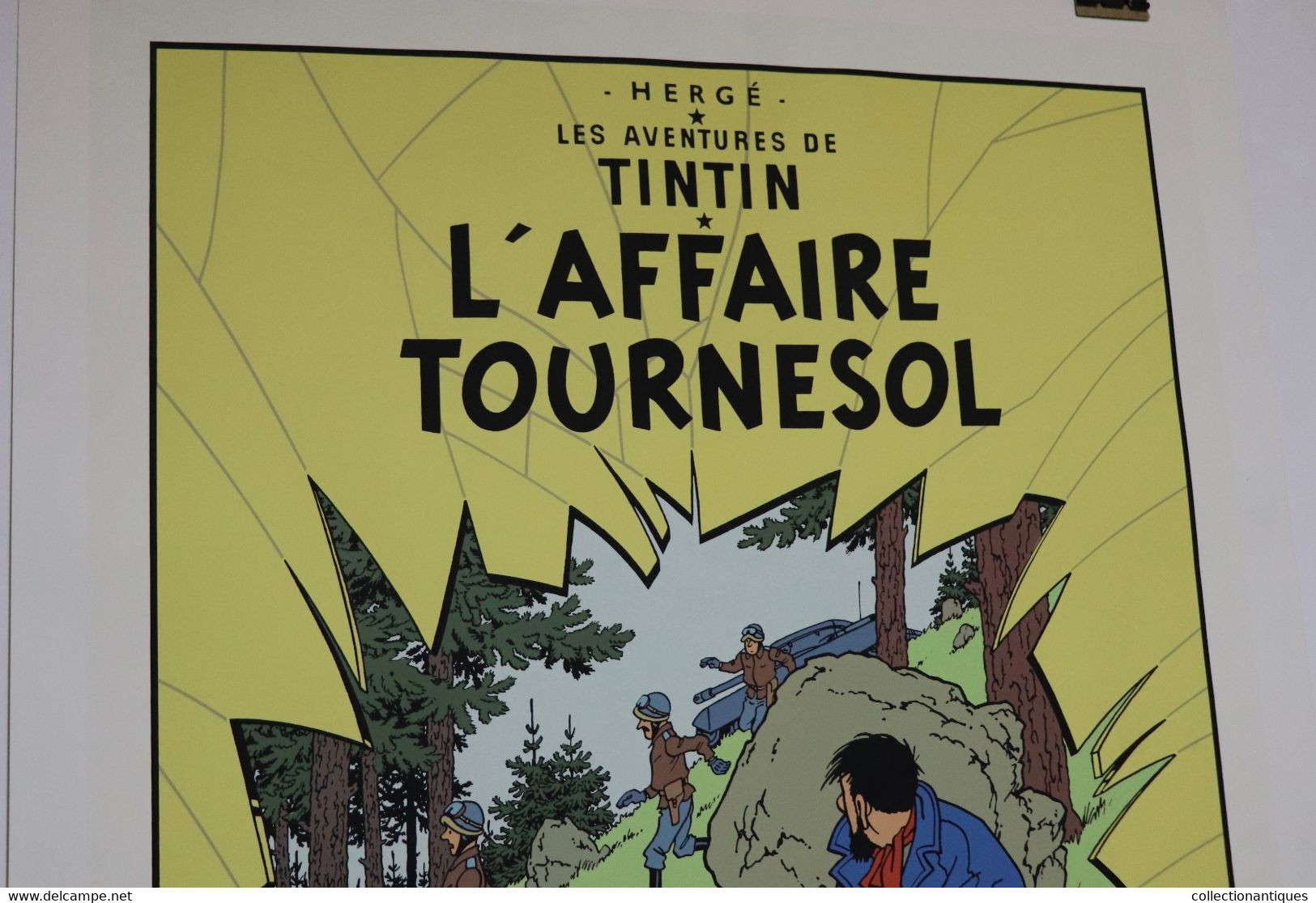 Sérigraphie Hergé Tintin - L'Affaire Tournesol (scène De La Fuite) - Ed. Limitée Escale Paris Casterman 1500 Ex.- 1987 - Sérigraphies & Lithographies