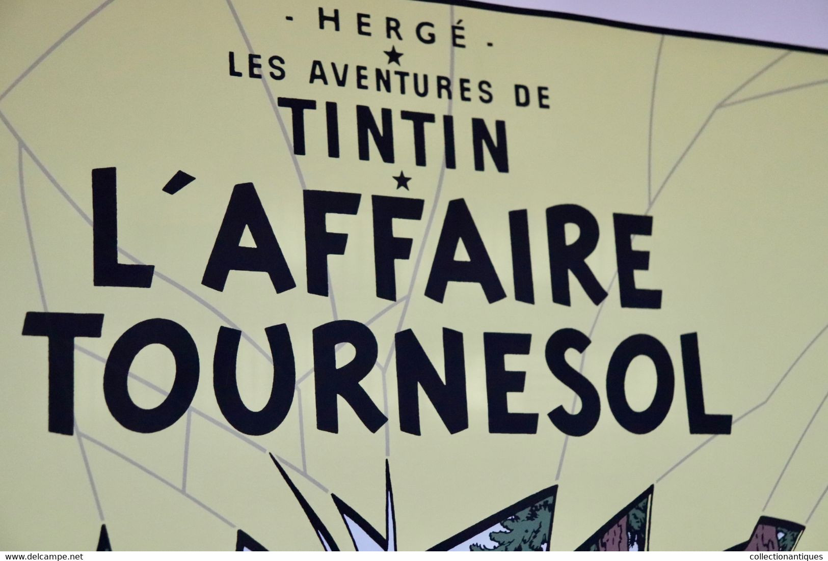 Sérigraphie Hergé Tintin - L'Affaire Tournesol (scène de la fuite) - Ed. limitée Escale Paris Casterman 1500 ex.- 1987