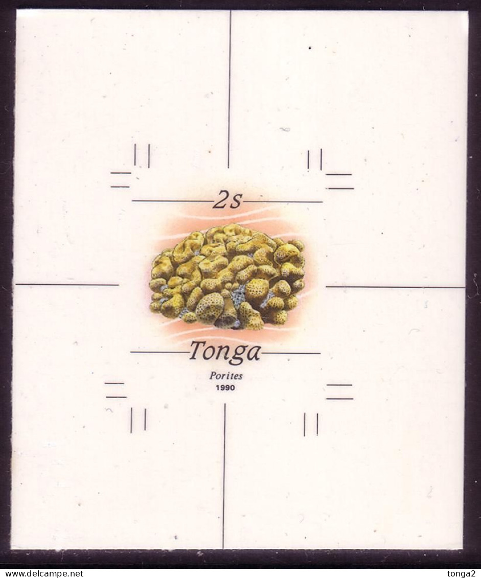 TONGA 1990 Cromalin Proof - 2s Coral - Last Of 4 Which Exist - Tonga (1970-...)