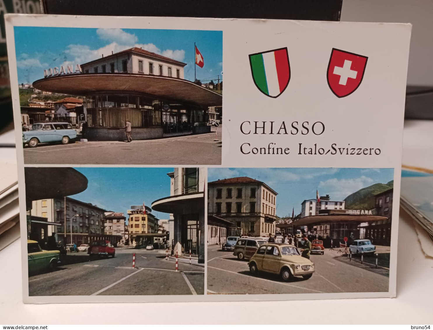 Cartolina Chiasso Svizzera ,confine Italo/Svizzero 1964 - Chiasso
