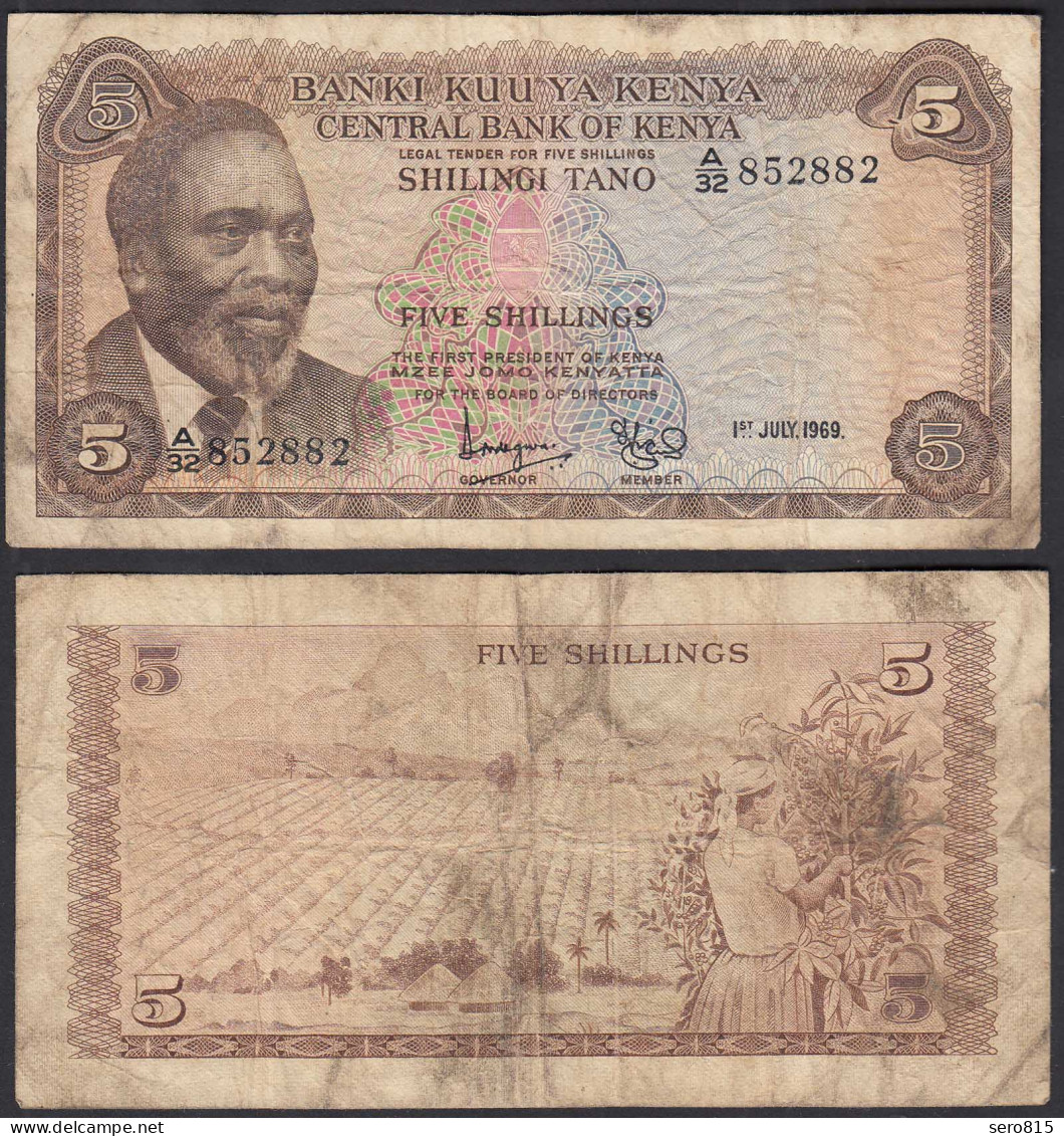 KENIA - KENYA 5 Shillings Banknote 1969 Pick 6a  VG (5)    (32042 - Other - Africa