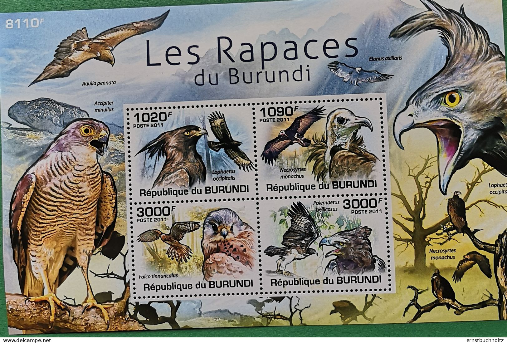 Burundi 2011 Vögel Birds Block 4v ** - Neufs