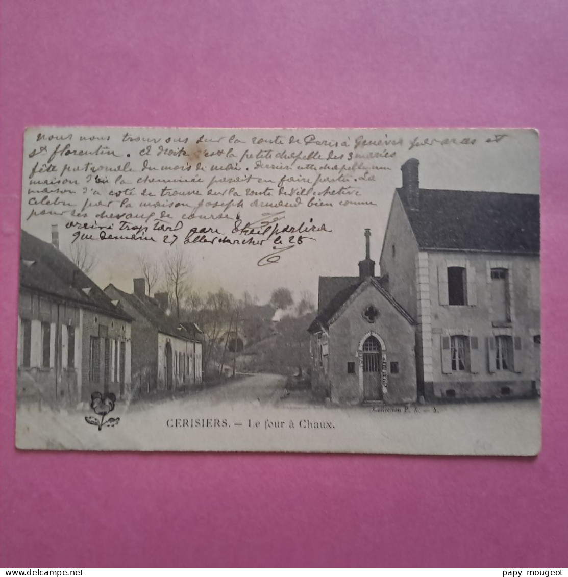 Cerisiers - Le Four à Chaux - Cachet Convoyeur Troyes A Sens 25-09-1904 - Cerisiers