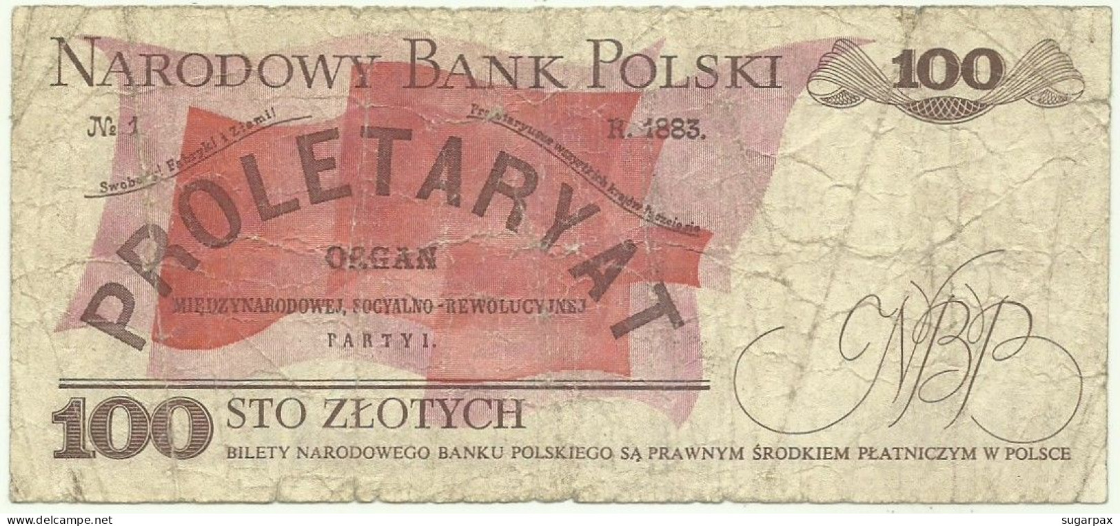 POLAND - 100 Zlotych - 1988 - Pick 143.e - Série NR - Narodowy Bank Polski - Polonia