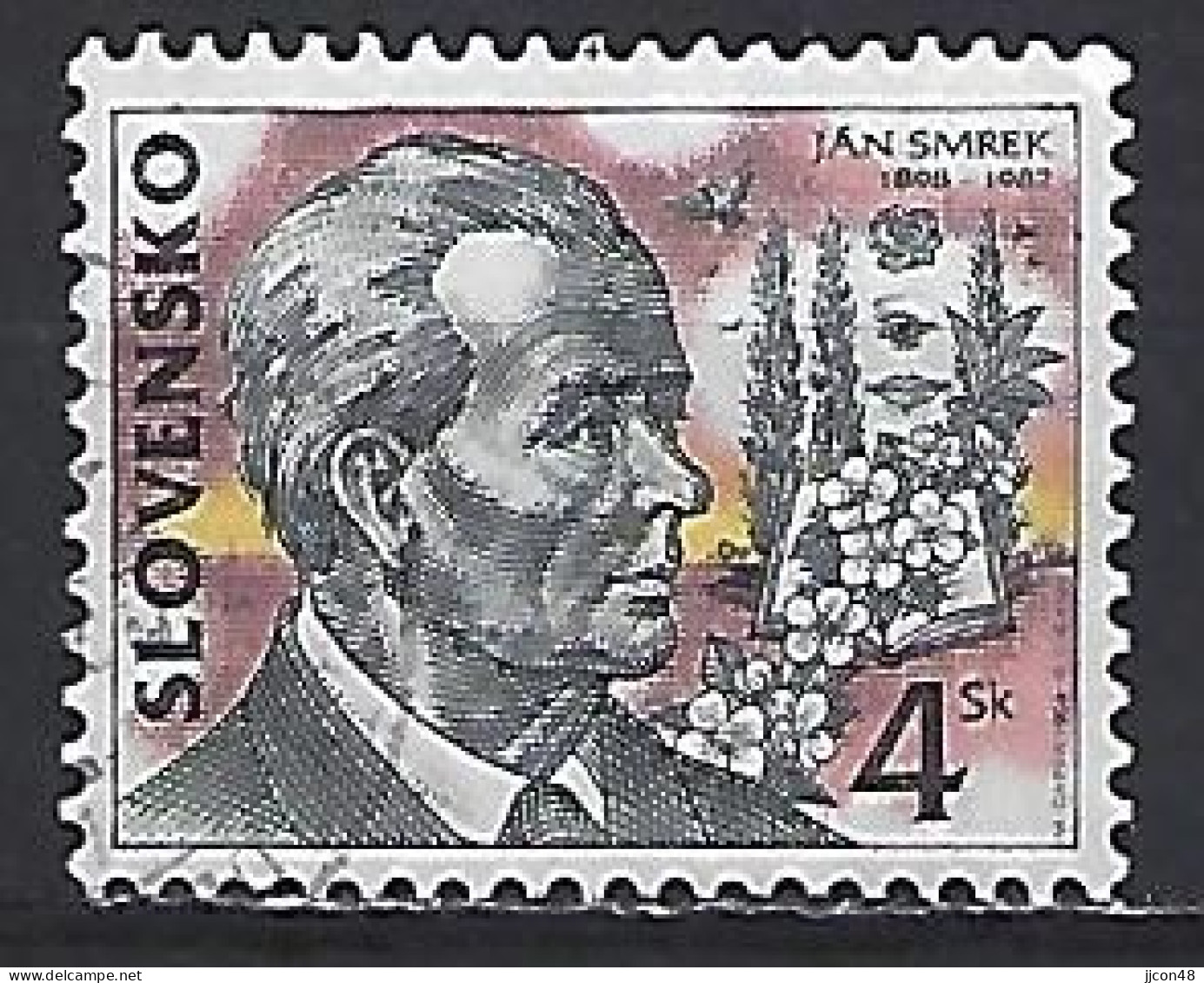 Slovakia 1998  Jan Smrek (o) Mi.303 - Used Stamps