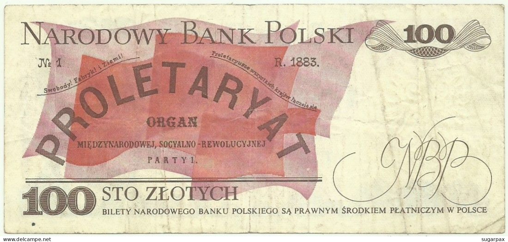 POLAND - 100 Zlotych - 1988 - Pick 143.e - Série RK - Narodowy Bank Polski - Polonia