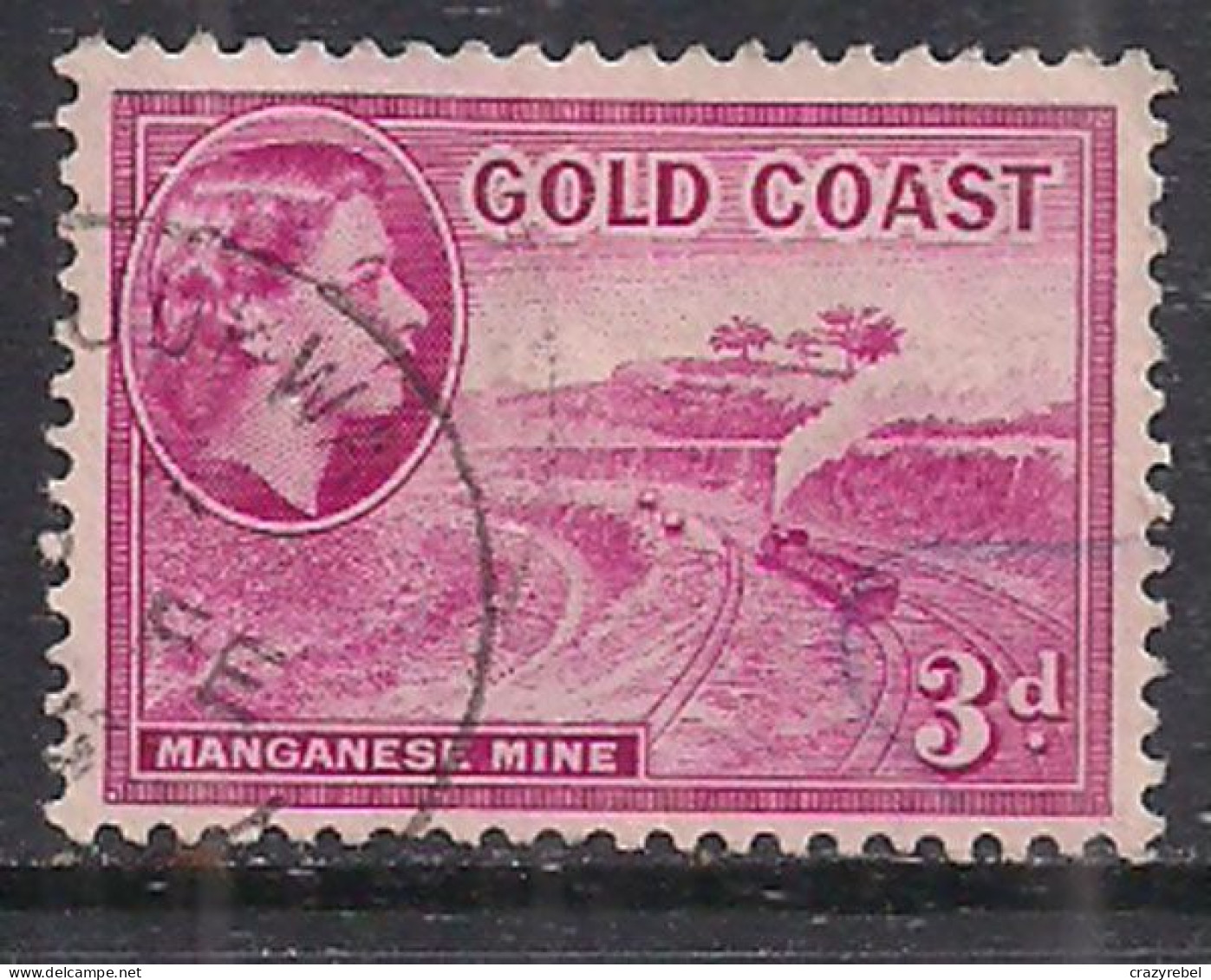 Gold Coast 1952-54 QE2 3d Red SG 158 Used ( F1310 ) - Goudkust (...-1957)