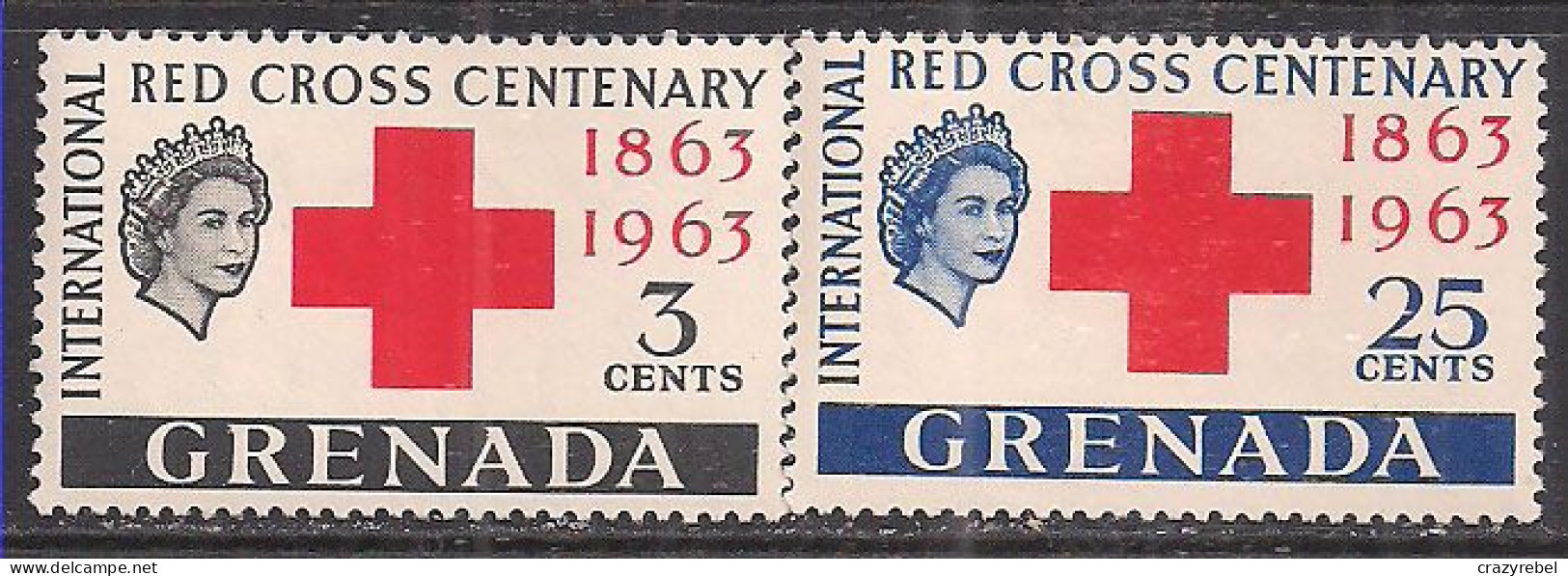 Grenada 1963 QE2 Pr Red Cross MNH SG 2012-213 ( M1301 ) - Grenade (...-1974)