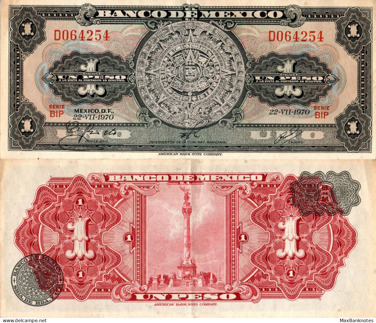 Mexico / 1 Peso / 1970 / P-59(l) / AUNC - México