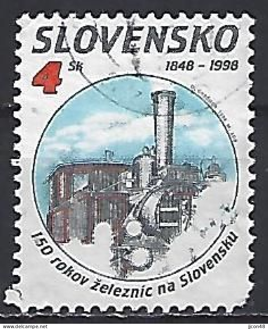 Slovakia 1998  150th Ann.of Slovakian Railway (o) Mi.314 - Usati