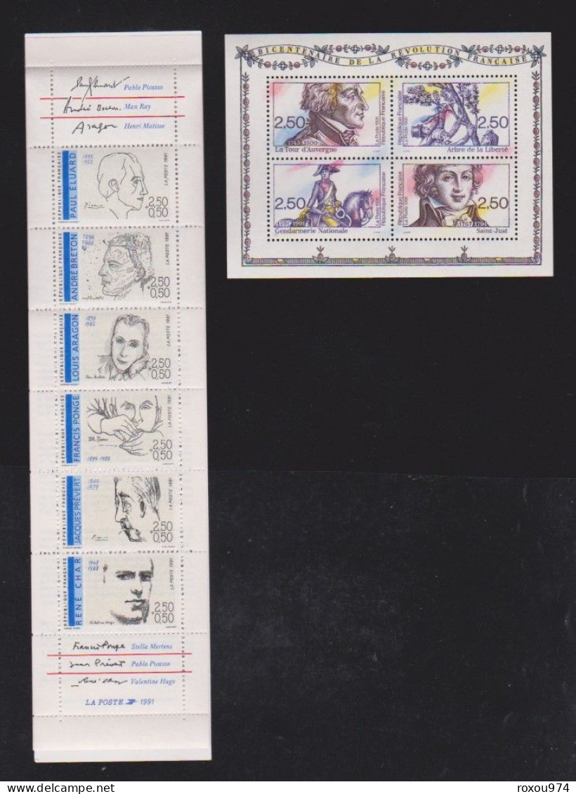 ANNEE   1991  COMPLETE TIMBRES SEULS + CARNETS + FEUILLETS      5 SCAN - Unused Stamps