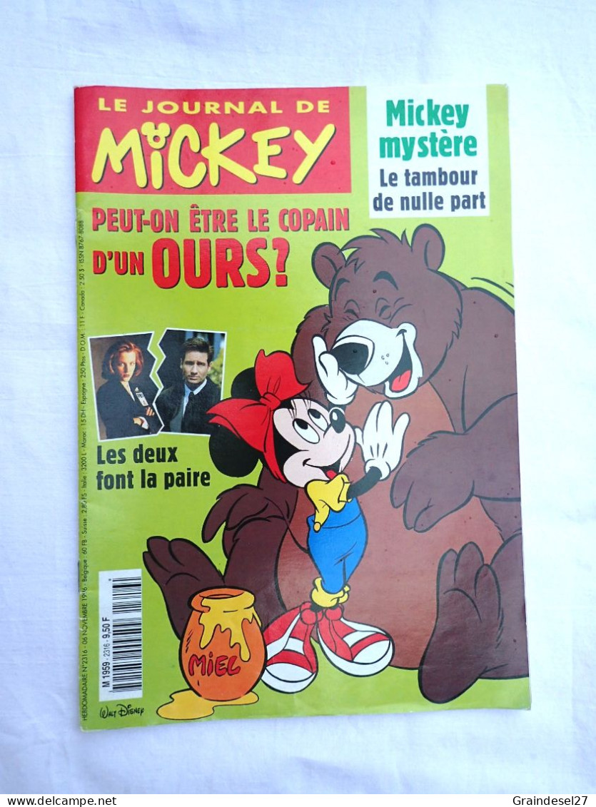 Le Journal De Mickey Lot De 2 Magazines De 1996 N° 2282 Et 2316 - Journal De Mickey