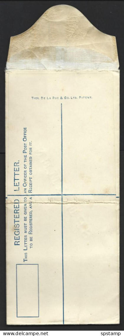 Fiji 1920 KGV 1d + 2d Blue Registered Postal Stationary Envelope Unused , Specimen Overprint , Faults - Fiji (...-1970)