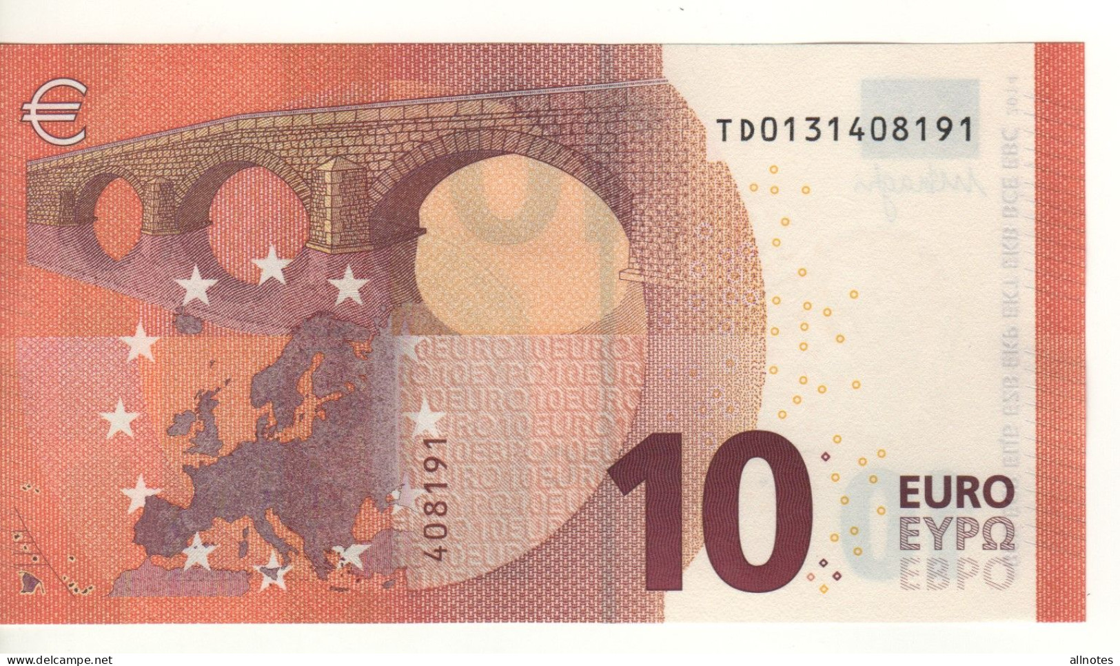 10 EURO  "TD" Irlanda    DRAGHI     T 004 E2   TD0131408182   /  FDS - UNC - 10 Euro