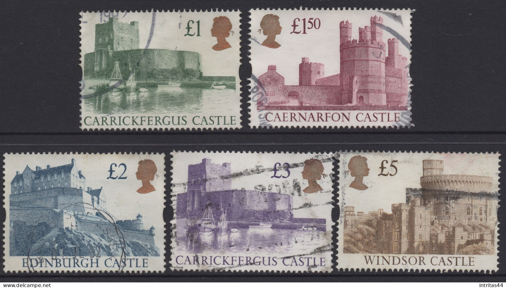 GREAT BRITAIN 1992 " CASTLE  " SET USED. - Usados