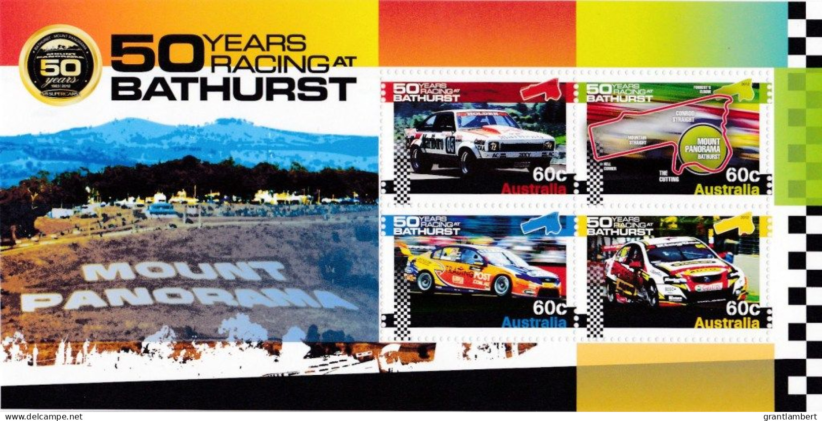 Australia 2012 Bathurst - 50 Years Of Car Racing  Minisheet MNH - Mint Stamps