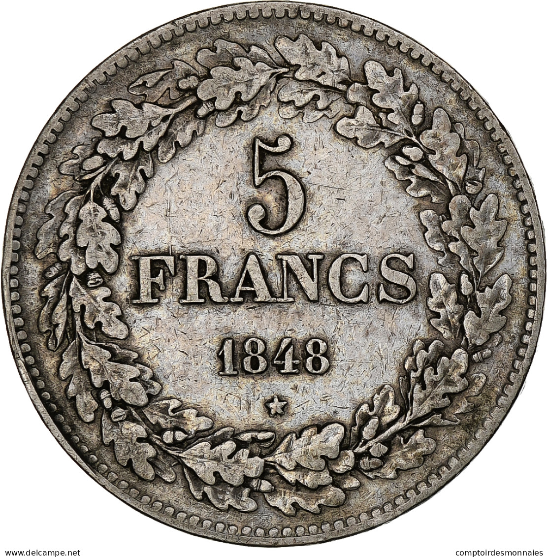 Belgique, Leopold I, 5 Francs, 5 Frank, 1848, Argent, TB+, KM:3.2 - 5 Francs