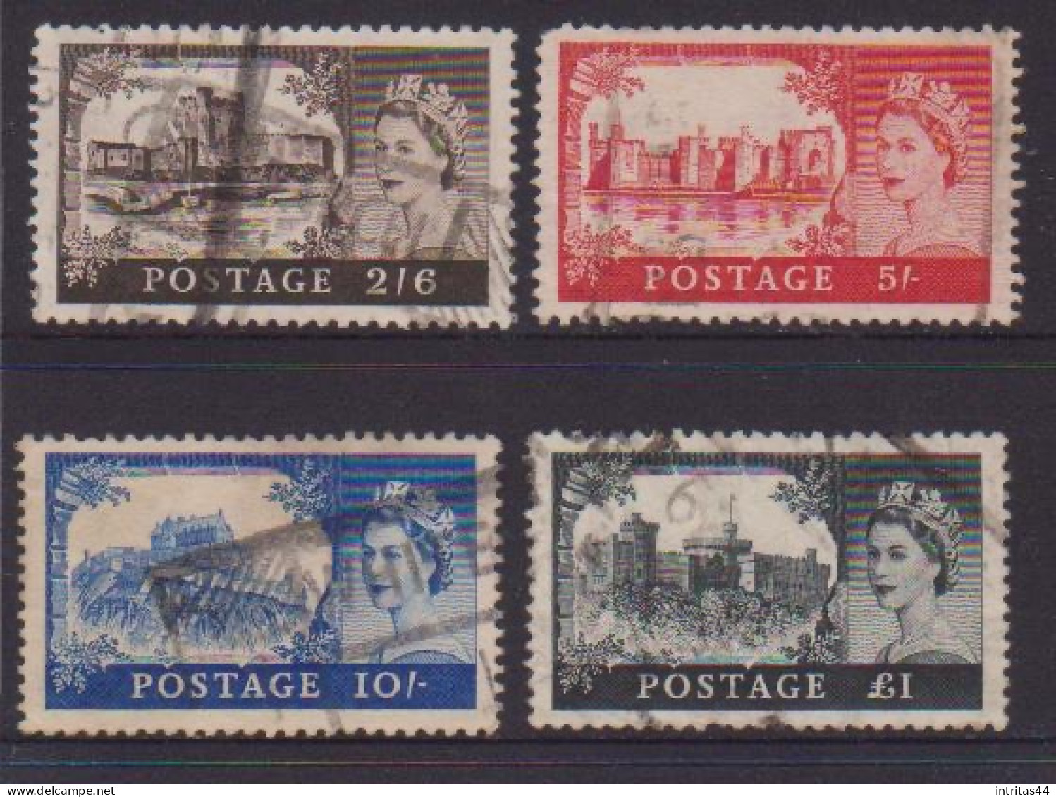 GREAT BRITAIN 1955 " CASTLE  " SET USED. - Usados