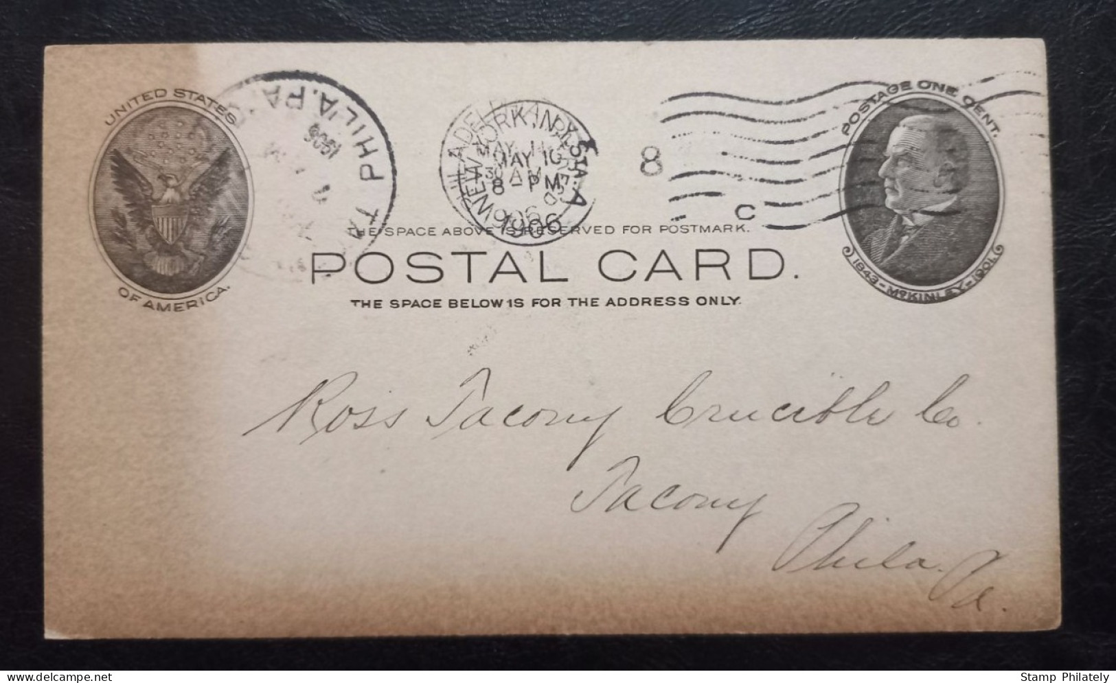 United States Postal Stationary 1906 Double Cancel - 1901-20