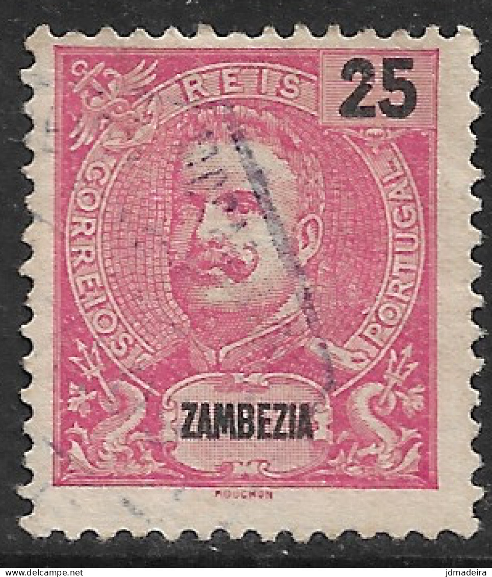 Zambezia – 1903 King Carlos 25 Réis Used Stamp - Zambèze