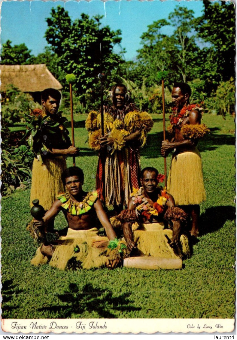 11-2-2024 (3  X 53) Fiji - Native Dancer (posted To Australia With Bird Stamp 1975) - Fidschi