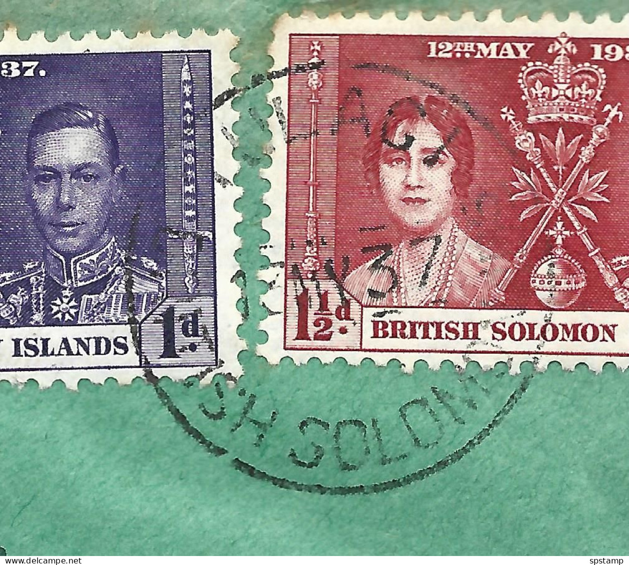 British Solomon Islands 1937 KGVI Coronation Set Of 3 On FDC First Day Cover , Plain Addressed - British Solomon Islands (...-1978)