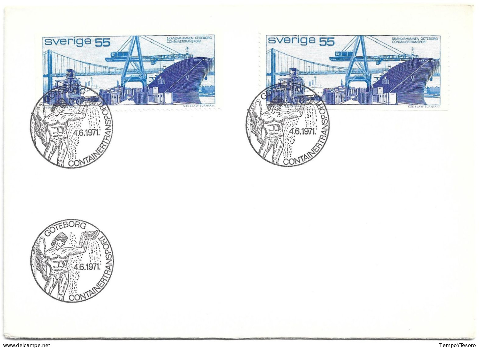 Correspondence - Sweden, Skandiahamnen Stamps, 1971, N°859 - Lettres & Documents