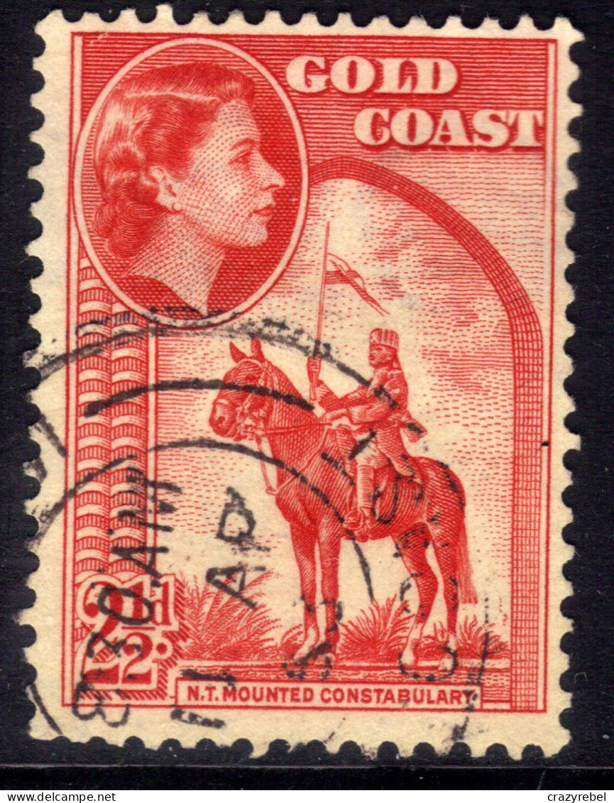 Gold Coast 1952 - 54 QE2 2  1/2d Scarlet Constabulary Used SG 157 ( M5 ) - Goudkust (...-1957)