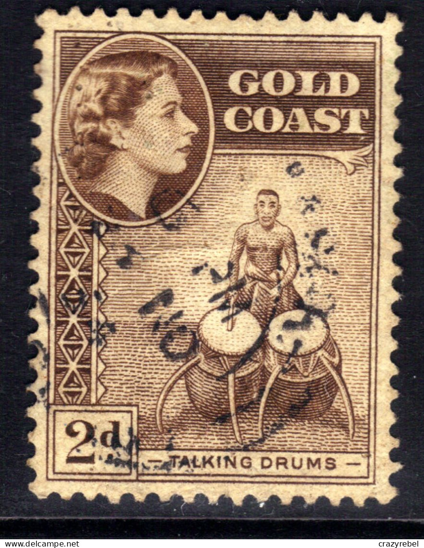 Gold Coast 1952 - 54 QE2 2d Chocolate Used SG 156 ( M726 ) - Côte D'Or (...-1957)