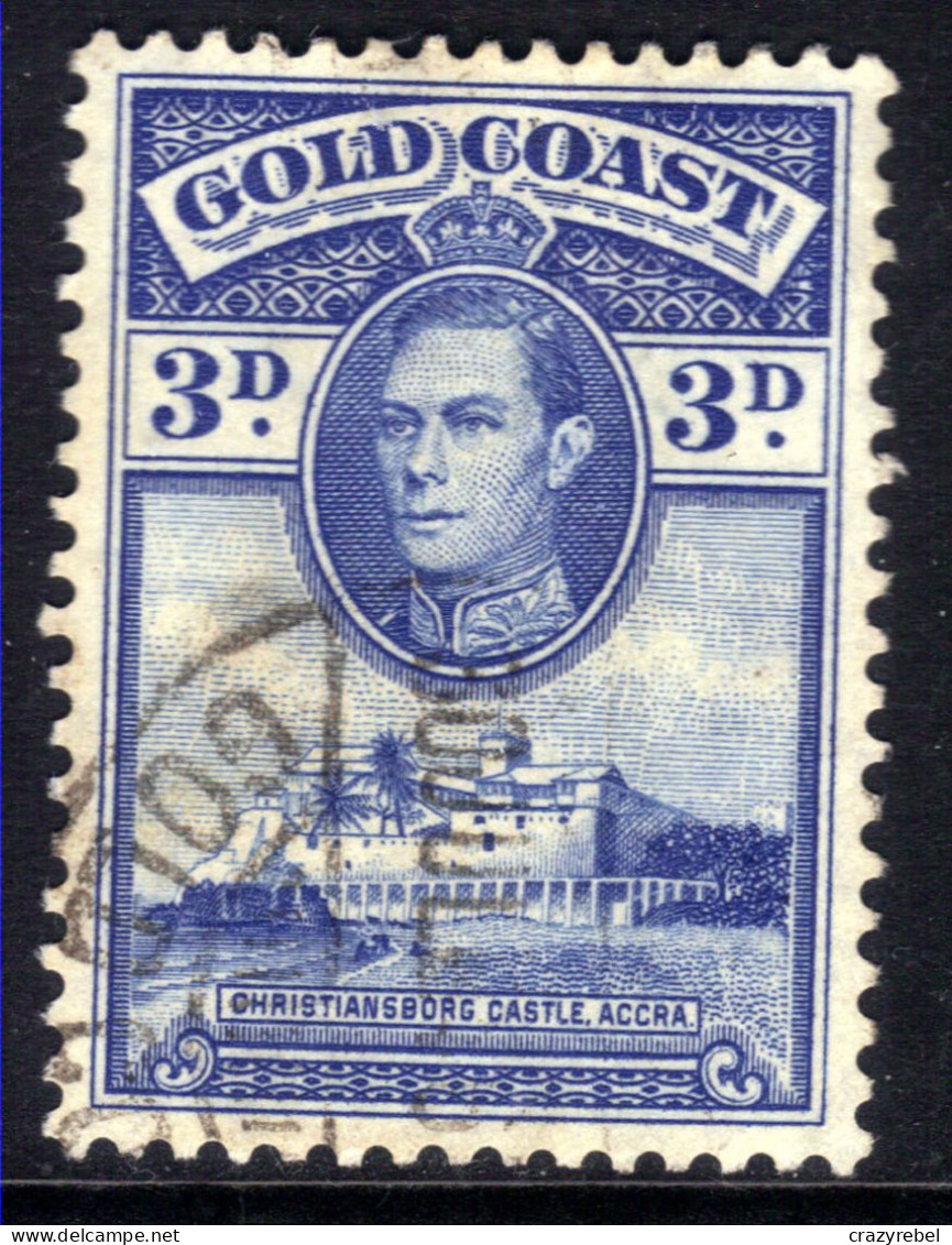 Gold Coast 1938 - 43 KGV1  3d Blue Used SG 124a ( M626 ) - Gold Coast (...-1957)