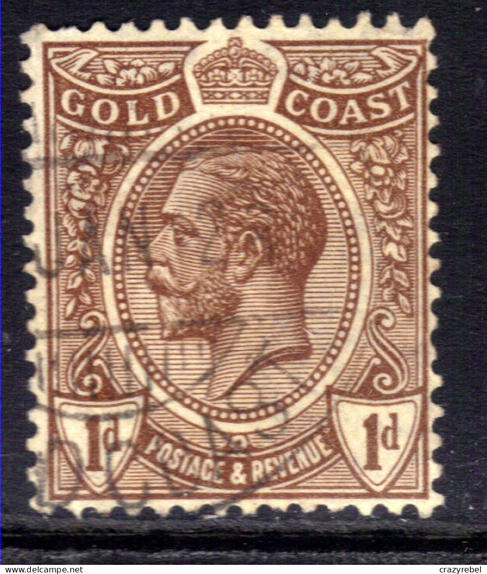 Gold Coast 1921 KGV 1d Chocolate Brown Used SG 87 ( M1398 ) - Côte D'Or (...-1957)