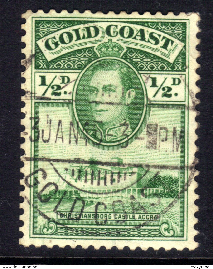 Gold Coast 1938 - 43 KGV1  1/2d Green Used SG 120a ( L968 ) - Gold Coast (...-1957)