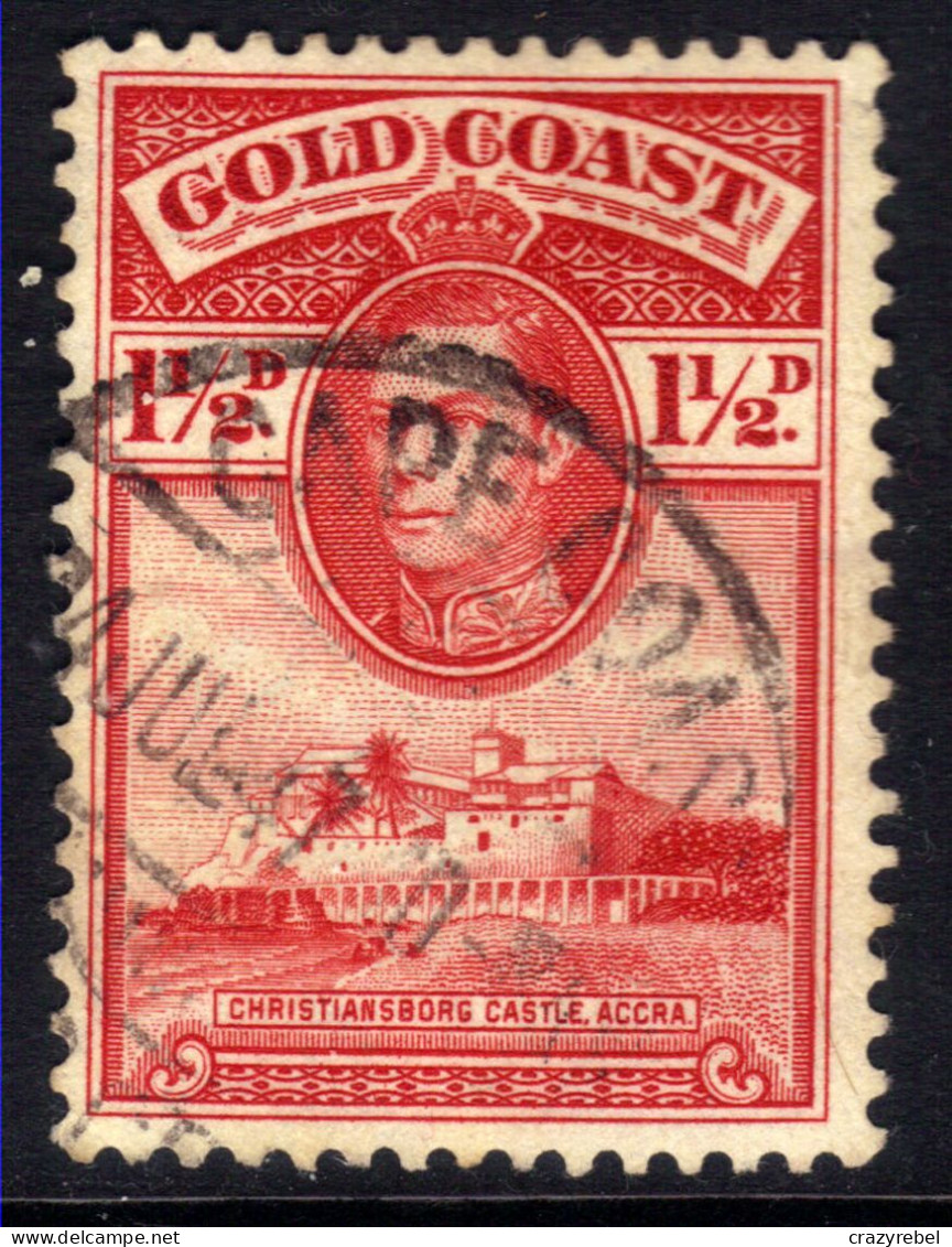 Gold Coast 1938 - 43 KGV1  1  1/2d Scarlet Used SG 120a ( K1135 ) - Gold Coast (...-1957)